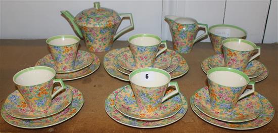 Chintz tea set, Tudorware